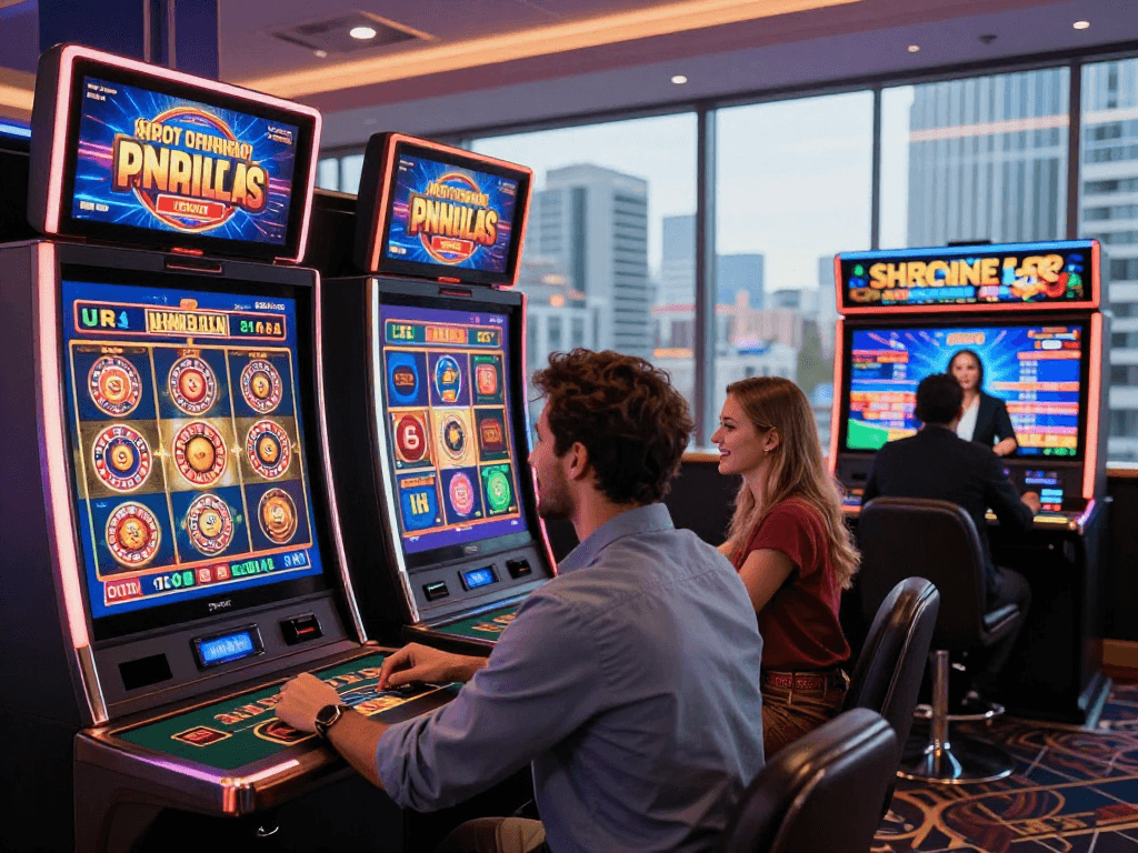 Engaging players at online USA casinos exploring various gaming options on a modern digital platform.