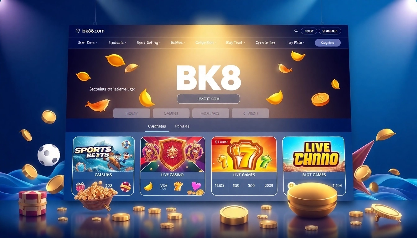 Explore the dynamic online gaming experience at bk860s.com with a sleek interface showcasing various betting options.