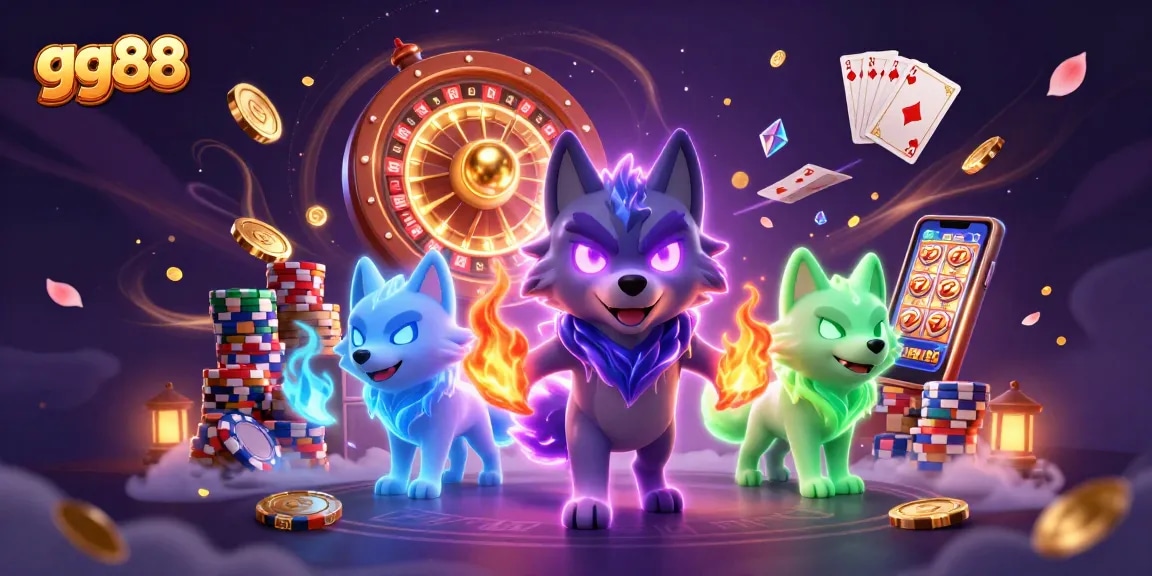 Experience thrilling gameplay with gg88, featuring mystical wolves and exciting casino elements.