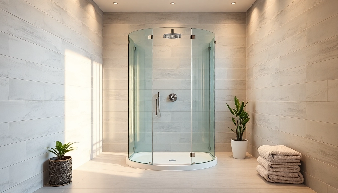 Experience a luxurious wet room shower with sleek design and elegant fixtures.