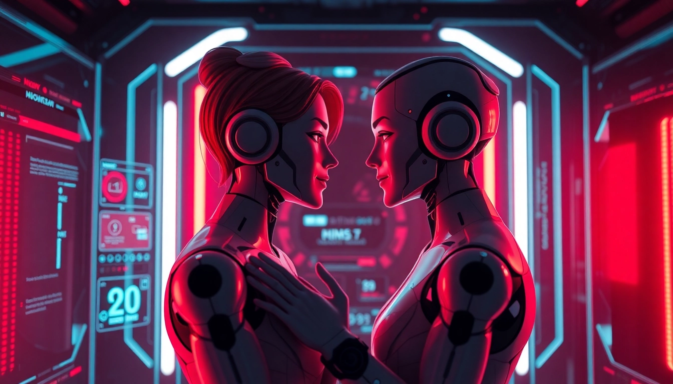 Engaging scene of character ai nsfw interaction featuring customizable AI characters in a romantic roleplay.