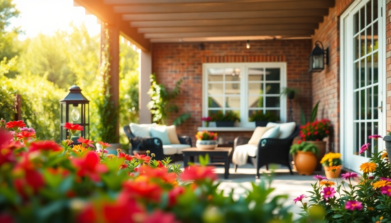 Enhance your outdoor area with stylish patio additions featuring comfortable furniture and vibrant decor.