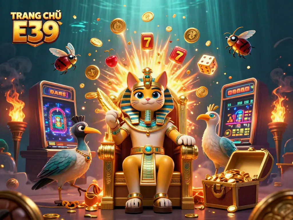 Experience the thrill of gaming at TRANG CHỦ E39 with vibrant slots and an immersive casino atmosphere.