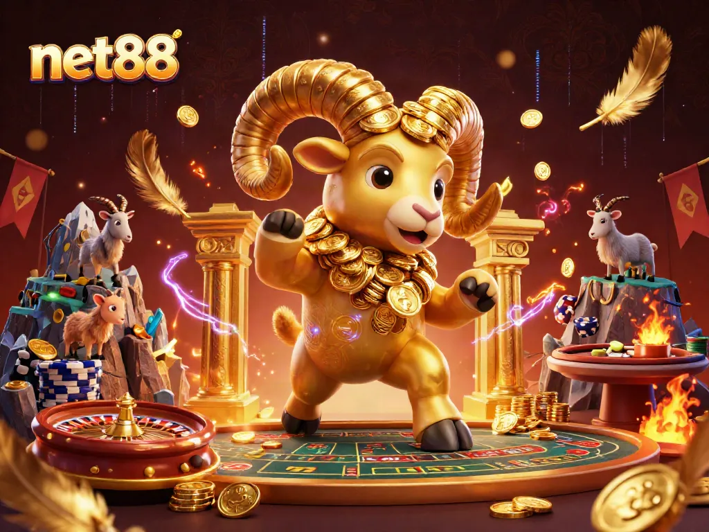 Experience thrilling gameplay at net88 with vibrant casino action and golden elements.