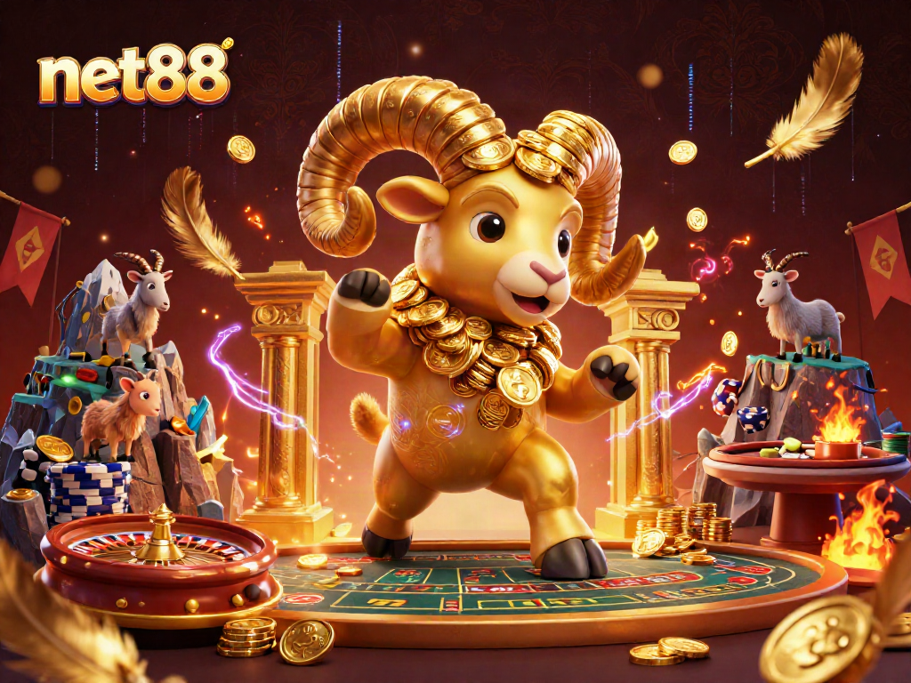 Experience thrilling gameplay at net88 with vibrant casino action and golden elements.