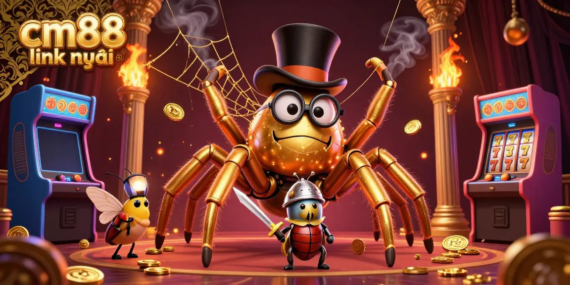 Experience excitement with the cm88 link mới in a vibrant 3D casino illustration.