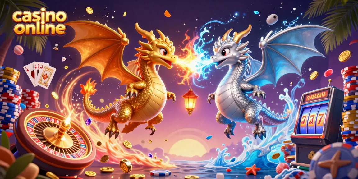 Engage in the vibrant world of casino online with dynamic dragons representing thrilling gameplay.