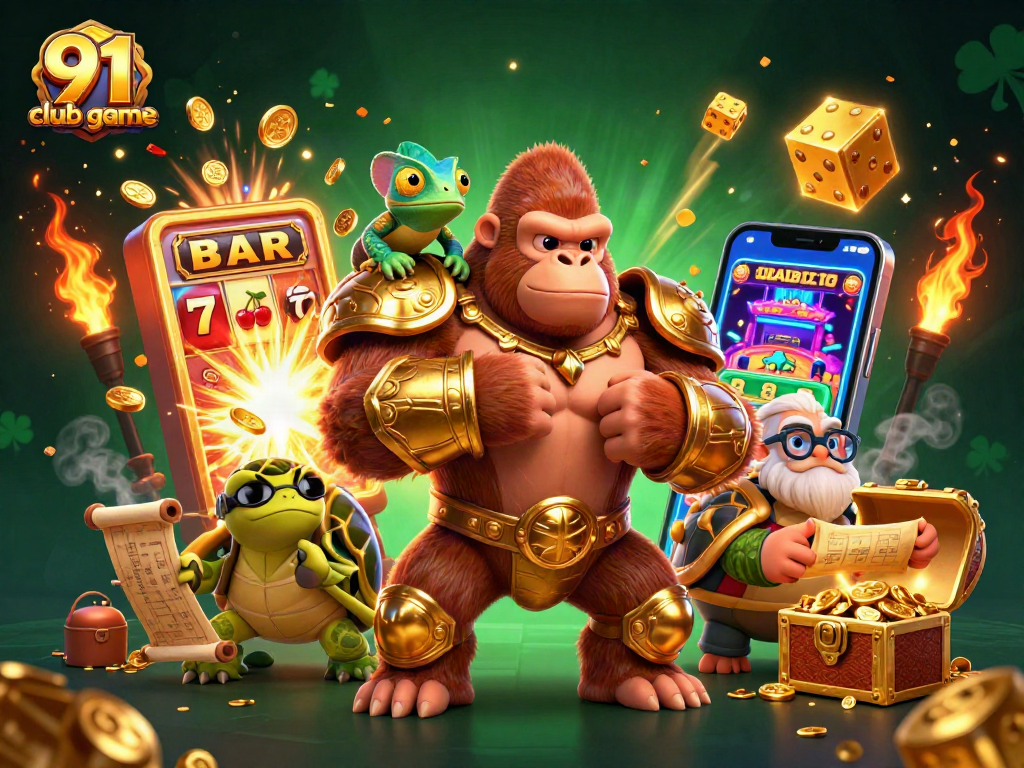 Experience the thrilling excitement of the 91 club game in a vibrant casino scene filled with animated characters and dynamic game elements.