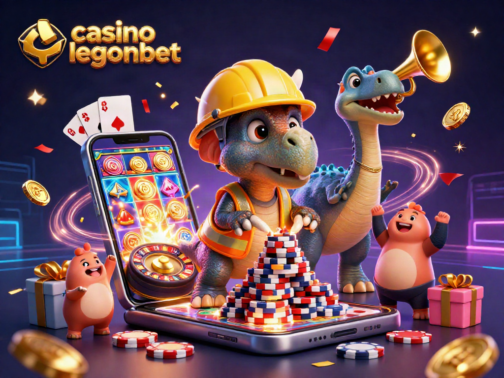 Experience winning with casino legionbet in a vibrant 3D gaming scene filled with excitement.