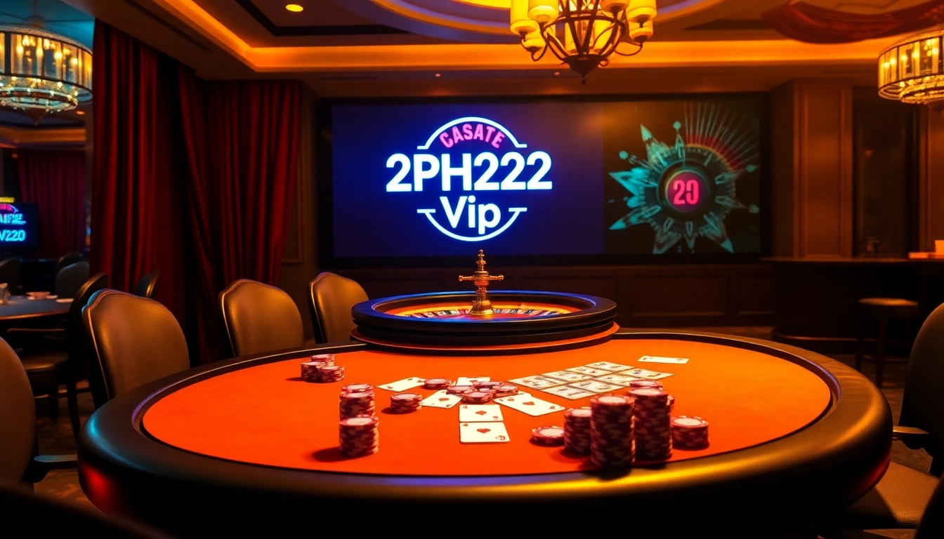 Engaging players at a 2PH222 Vip poker table surrounded by luxury and excitement.