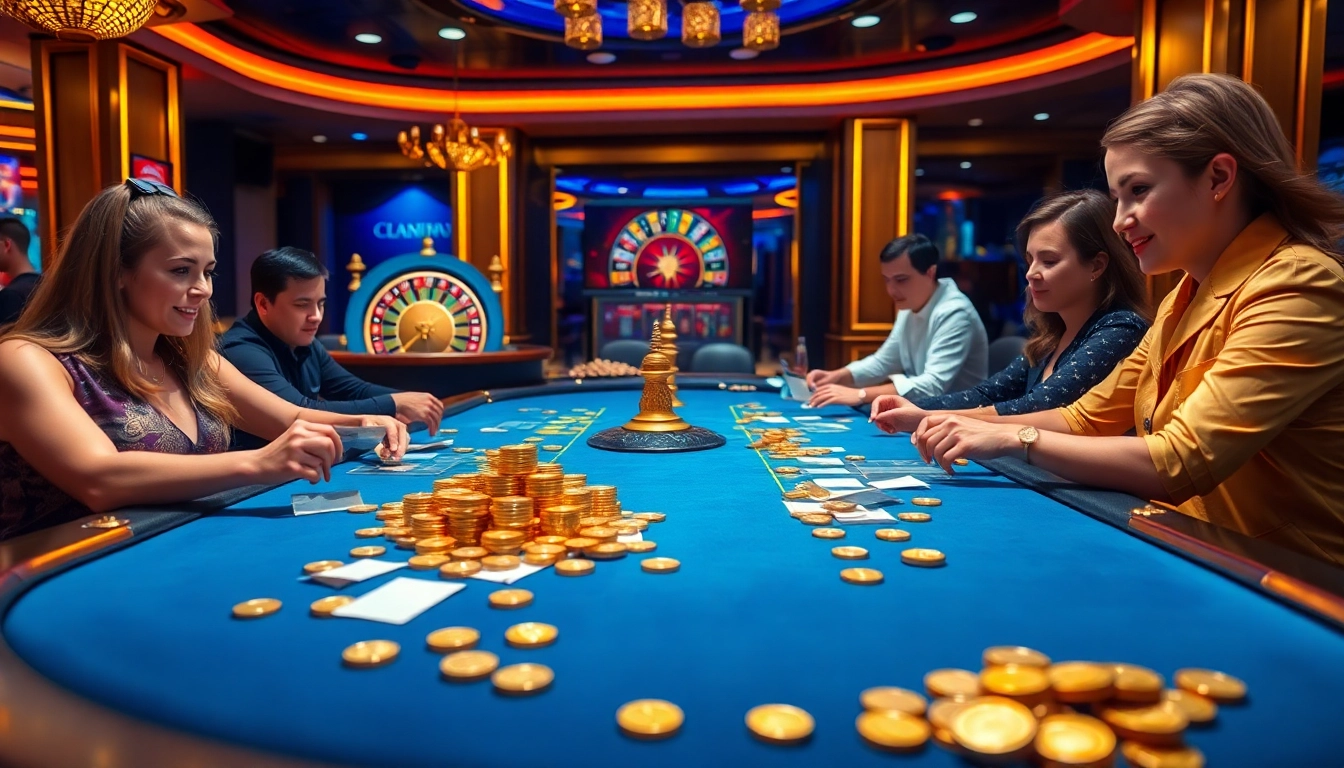 Players enjoying the Slots8 Vip casino experience with vibrant slot machines, bets, and roulette action.