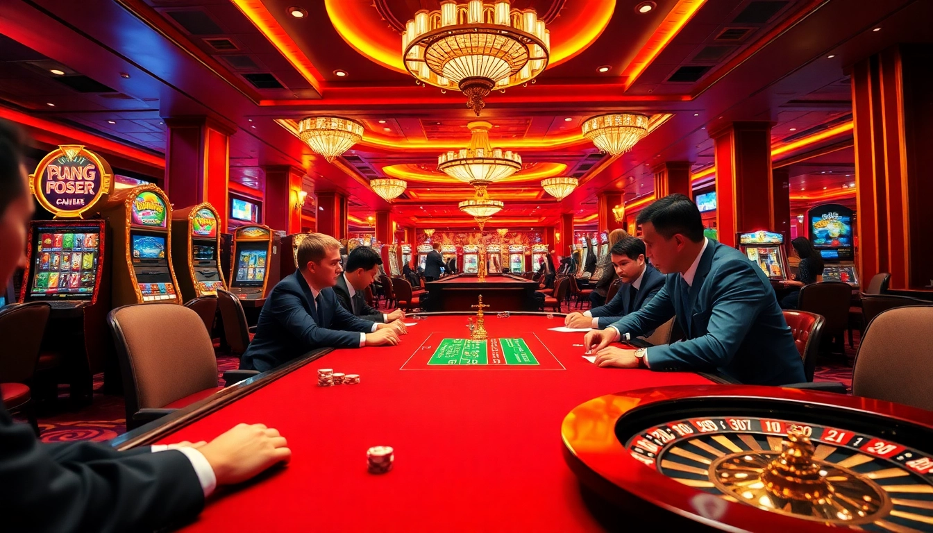 Experience the excitement of trang chủ go8 with thrilling poker action in a luxurious casino setting.