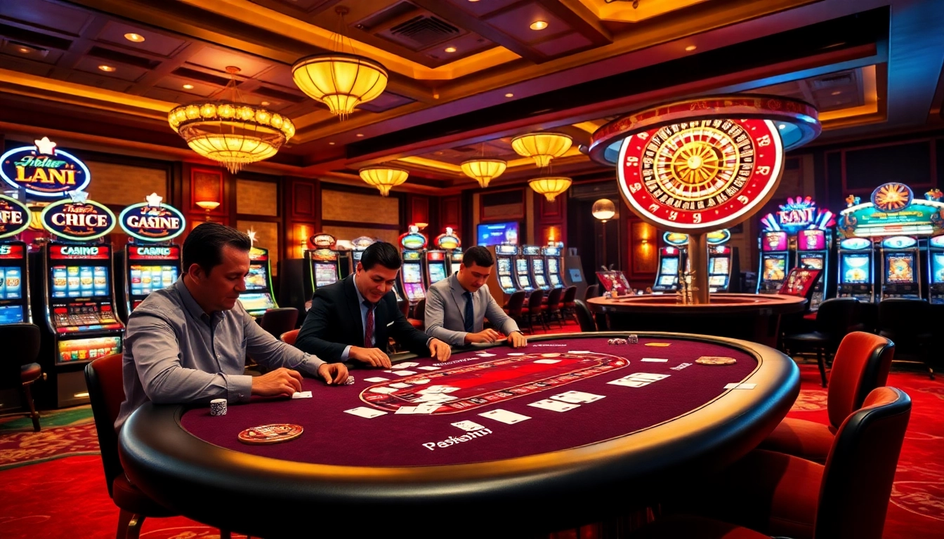 Engaging poker game at https://u888hii.com/ with vibrant casino atmosphere and professional players.