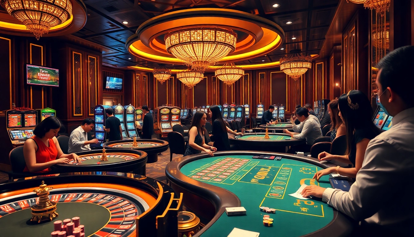 Tập đoàn truyền thông TPJ enhances the luxurious casino experience with vibrant gaming atmosphere.