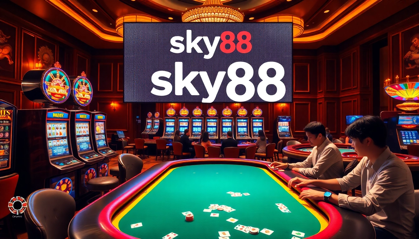Experience thrilling gameplay at sky88 casino with vibrant slots and elegant poker tables.