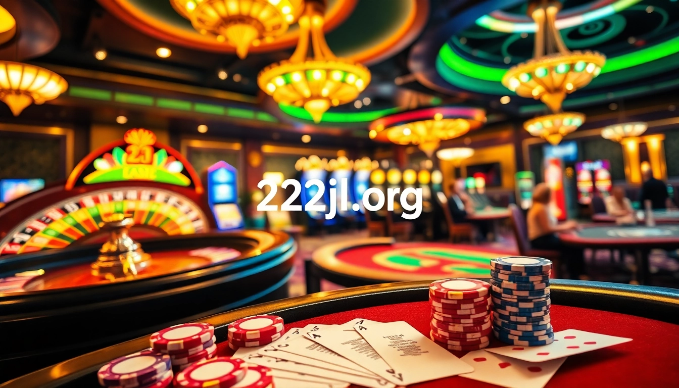 Experience the thrill of gaming with 22jl org at a luxurious casino scene.