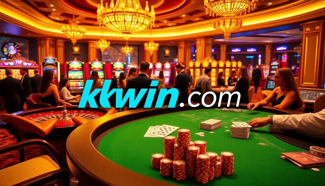 Experience the vibrant casino atmosphere at kwin com with lively roulette tables and excited gamblers.