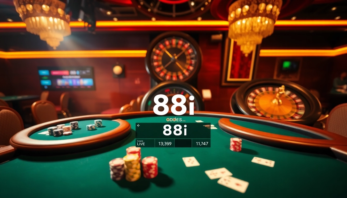 Experience the excitement of the 88i bet with vibrant casino tables and live betting interfaces.