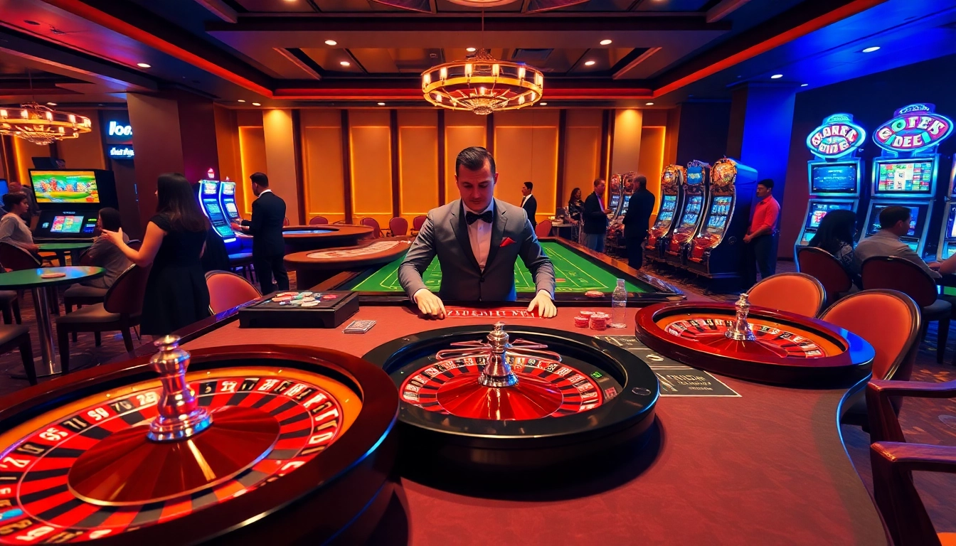 Experience the thrill of gaming at RR88 with vibrant casino tables and exciting gameplay.