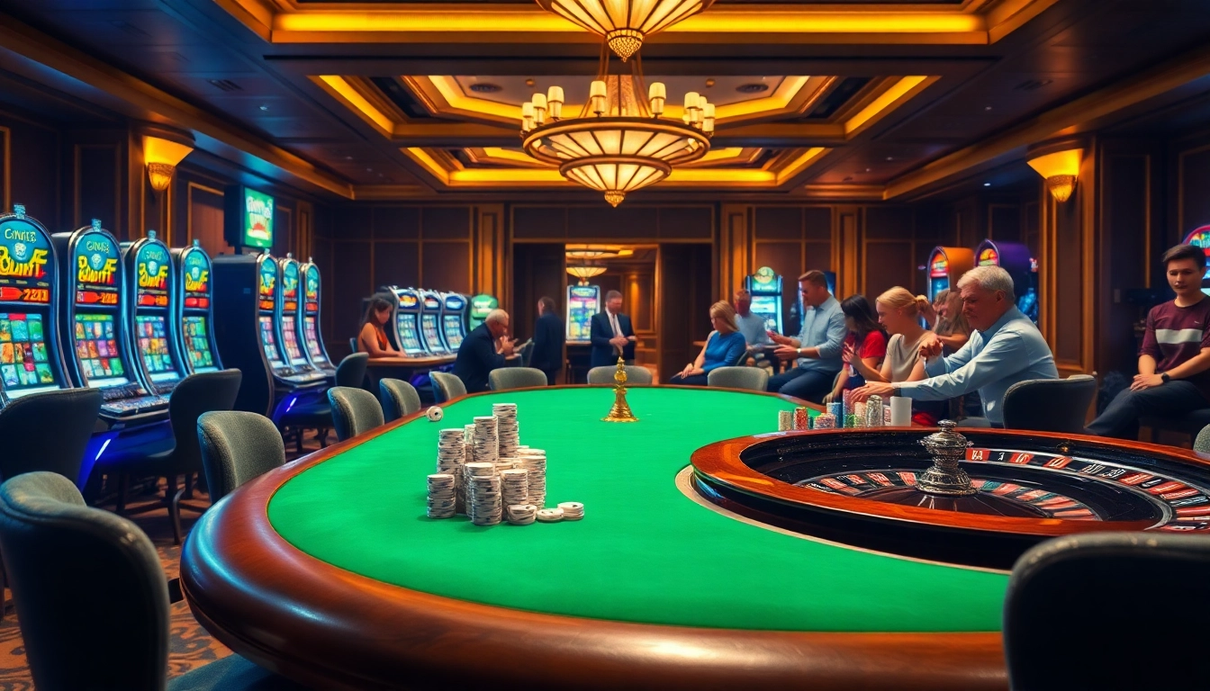 Engaged players enjoy immersive gambling experiences at https://rr88.navy/ in a luxurious casino.