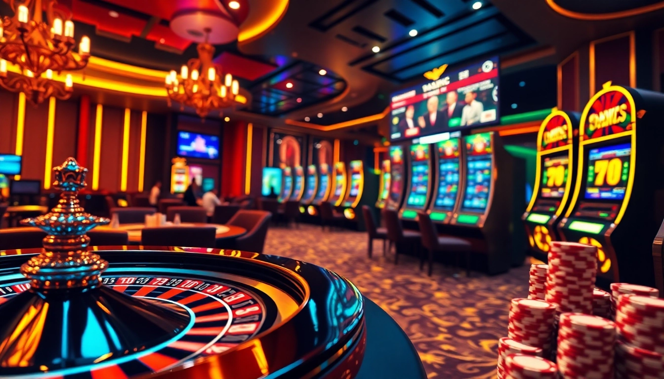 Experience excitement on https://rr88ez.com/ as players engage with vibrant casino games in a luxurious setting.