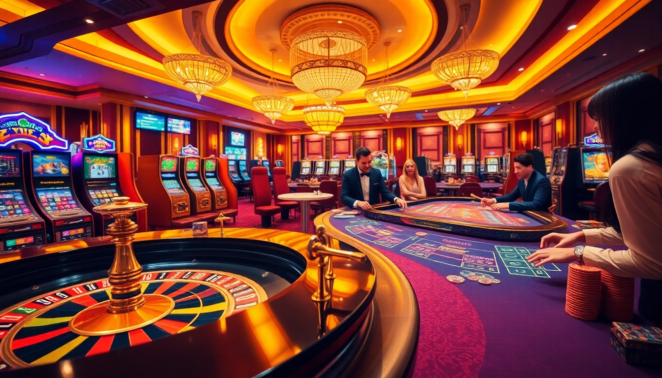 Gamblers experience excitement at Vipwin casino tables and slots during a thrilling game night.