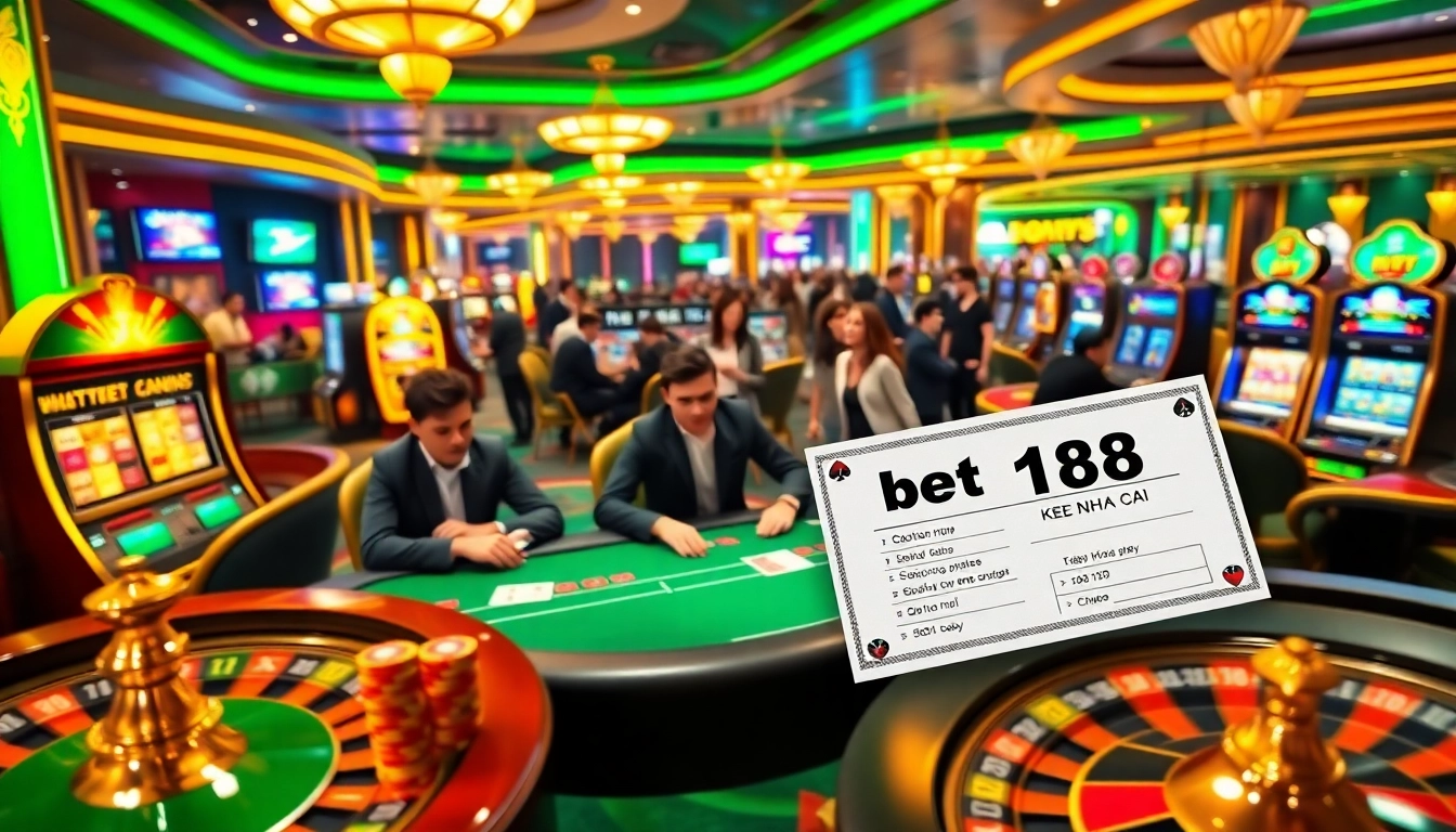 Engage with bet168 keo nha cai betting strategies amidst a vibrant casino atmosphere filled with excitement.