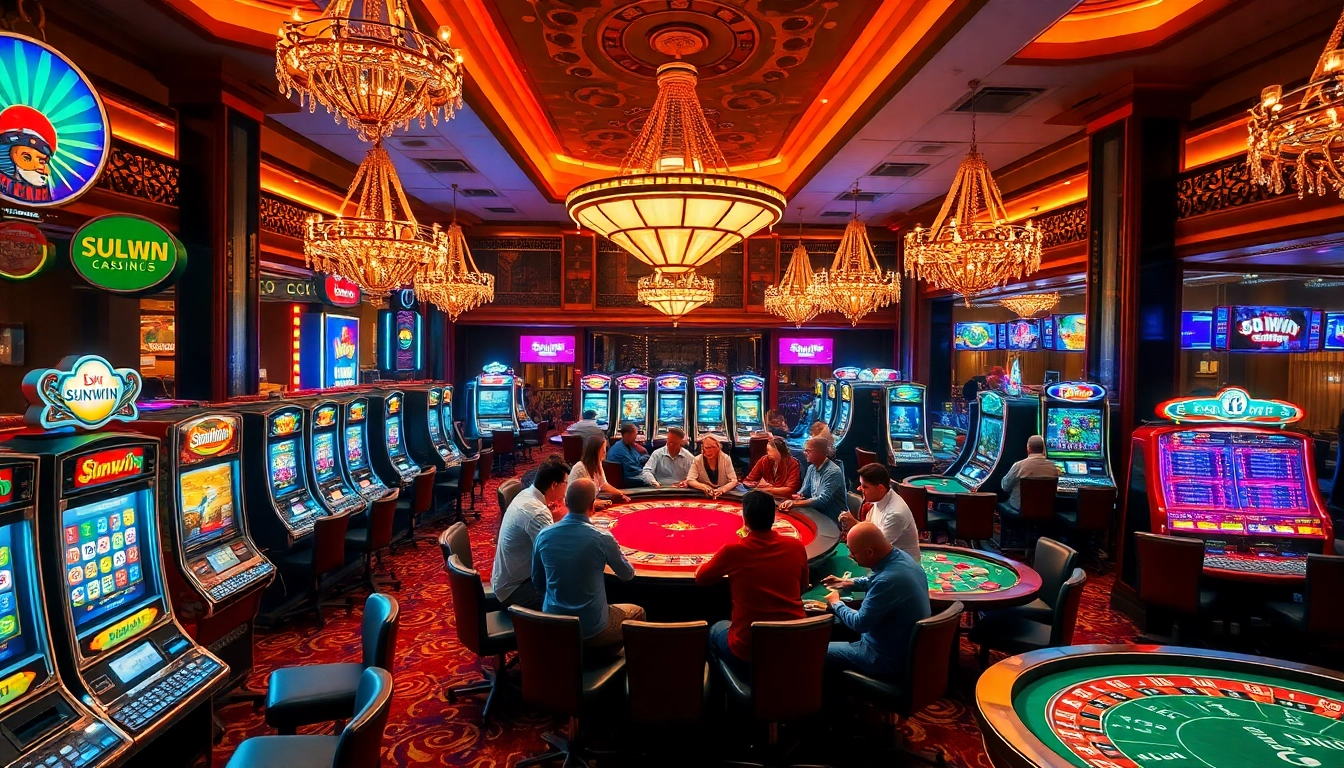 Experience the excitement of sunwin as gamblers engage in high-stakes action at a vibrant casino.
